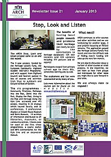 ARCH january 2013 newsletter